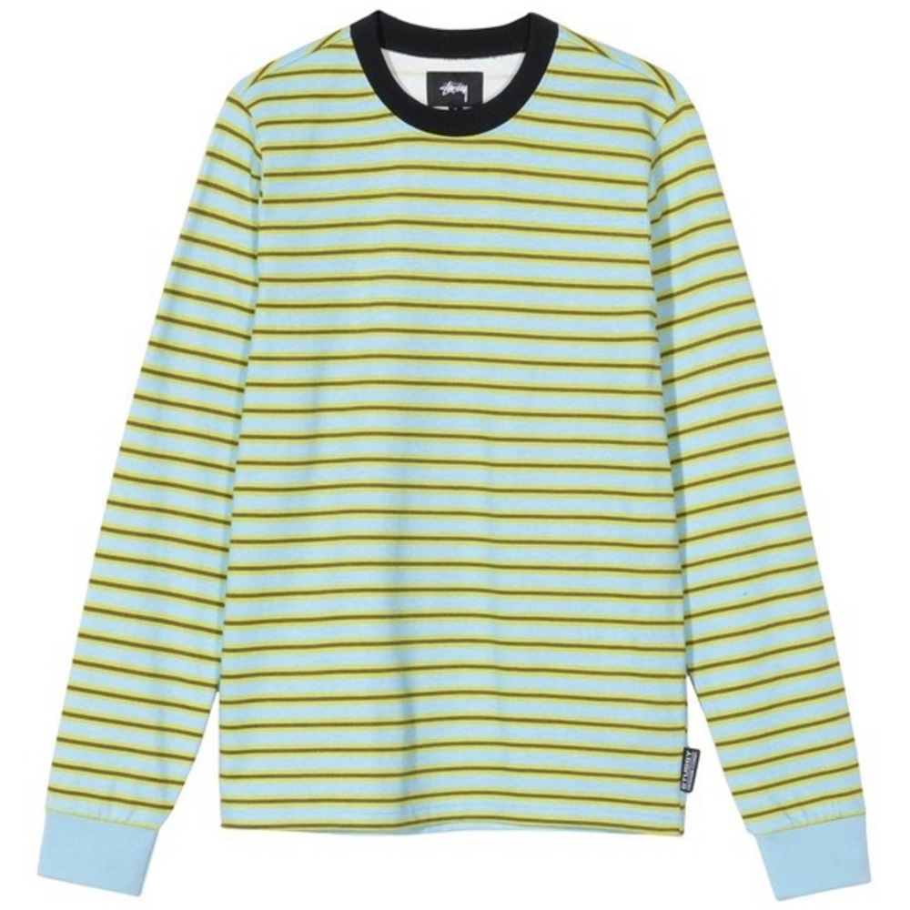 STUSSY men’s horizontal striped shirt, Color: multi (striped), Size: Large